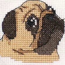 Схема вышивки «Мопс»