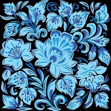 Схема вышивки «гжель1»