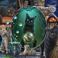 Схема вышивки «Gatos.»