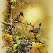 Схема вышивки «Гнездо»