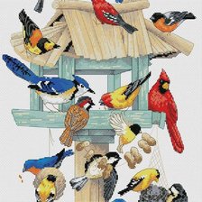 Схема вышивки «Cardinals and Friends»