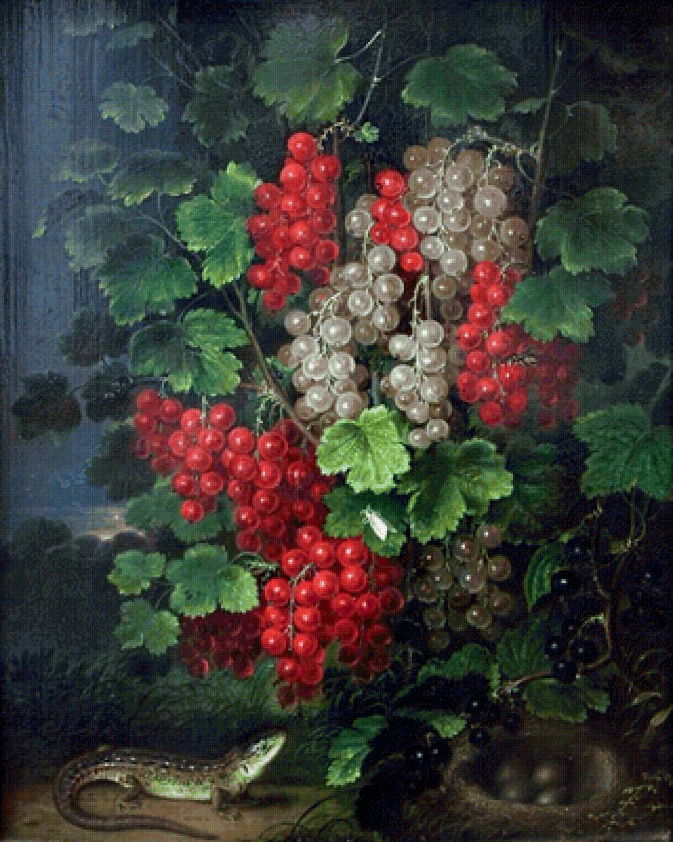 смородина - ягоды, картина, смородина - предпросмотр