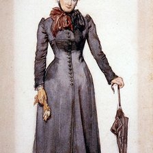 Схема вышивки «девушка  худ.А.Аллебе»