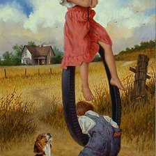 Схема вышивки «дети худ.джим дейли»