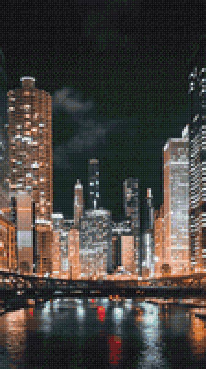 Ночной город - ночь, огни, лето, город - предпросмотр