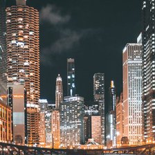 Схема вышивки «Ночной город»