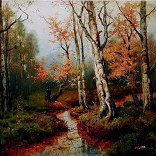 Схема вышивки «лесная река ю.клевер»