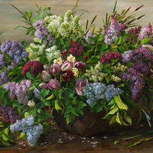 Схема вышивки «Сиреневая весна»