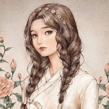 Схема вышивки «Дева»