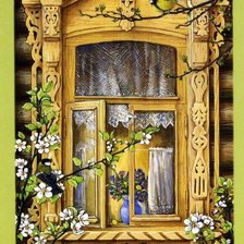 Схема вышивки «Русское оконце»