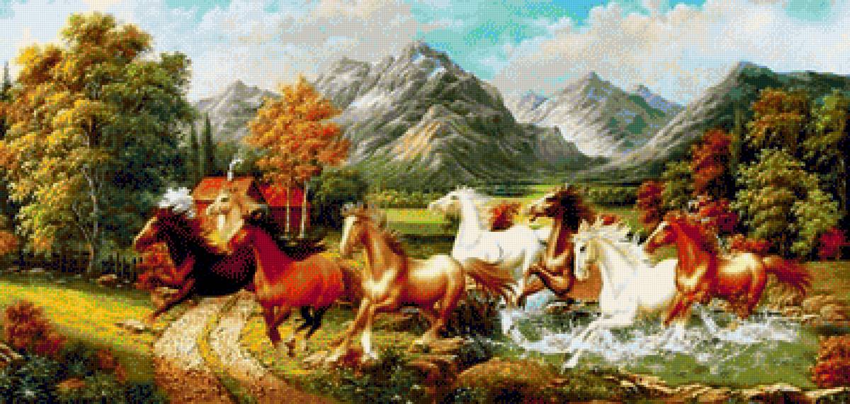 Running Horses - horses - предпросмотр