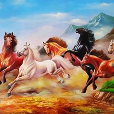 Схема вышивки «Running Horses»