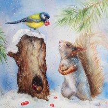 Схема вышивки «Друзья»