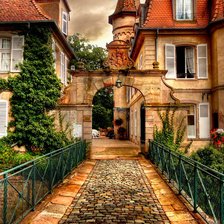 Схема вышивки «город»