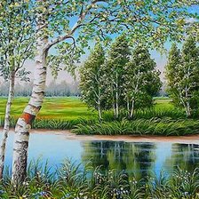 Схема вышивки «пейзаж»