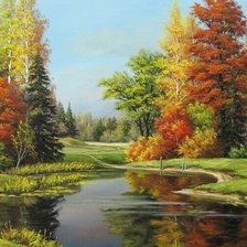 Схема вышивки «Золотая осень»