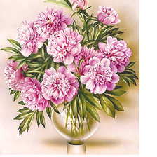 Схема вышивки «Серия "Букет". Пионы»