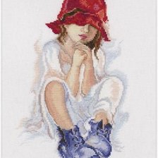 Схема вышивки «გოგო წითელი ქუდით»