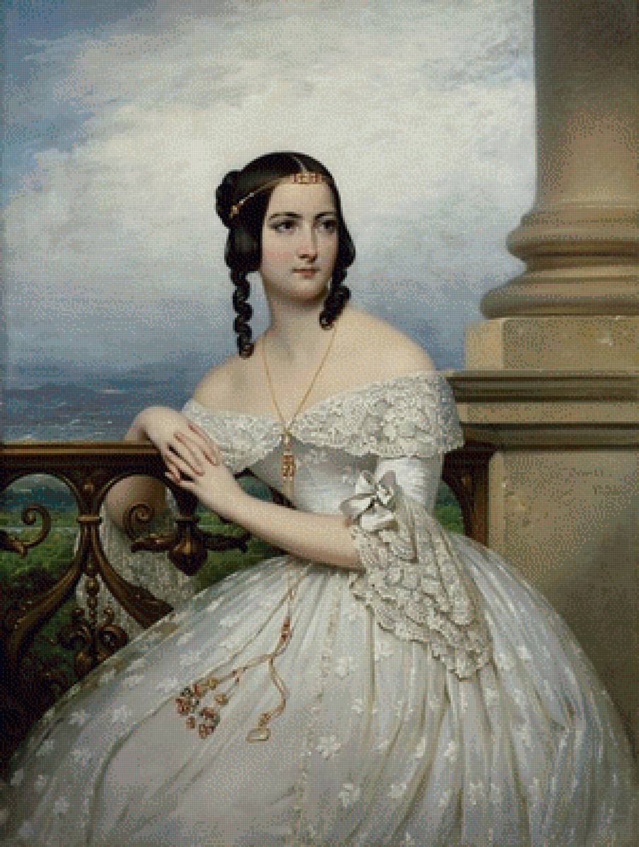 девушка в белом - портрет - предпросмотр