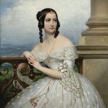 Схема вышивки «девушка в белом»