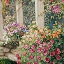 Схема вышивки «Розы в саду»