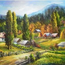 Схема вышивки «Paisagens rural»