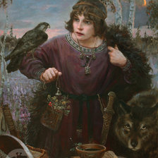 Схема вышивки «мальчик с соколом»