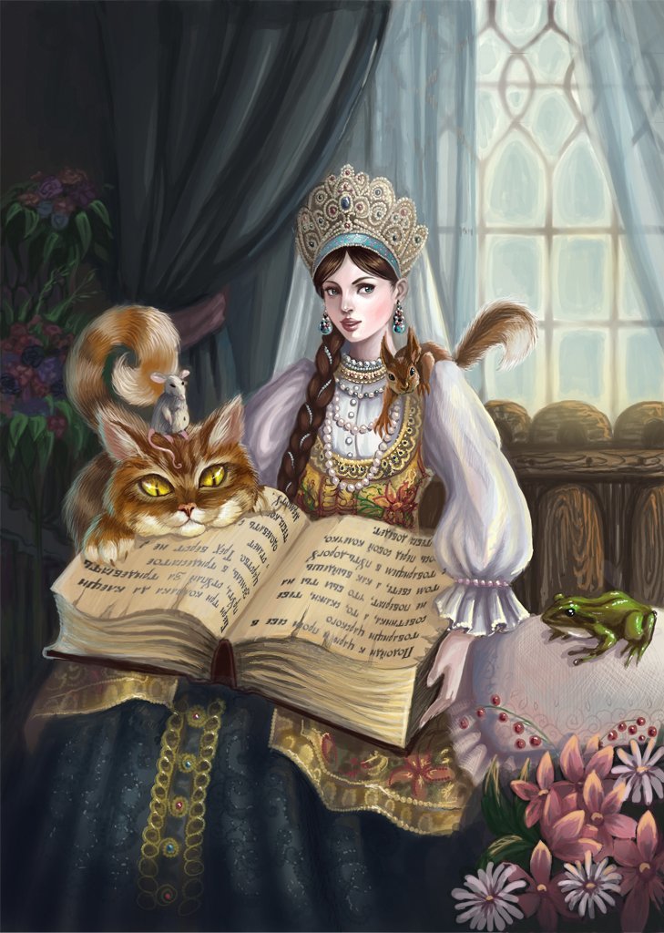 девушка с книгой - картина - оригинал