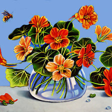 Схема вышивки «Настурция»