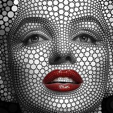 Схема вышивки «картонная Монро»