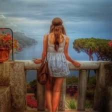 Схема вышивки «MIRANDO AL MAR»