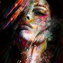 Схема вышивки «Девушка»