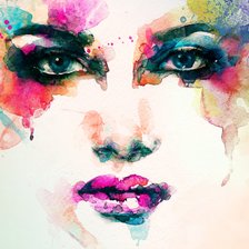 Схема вышивки «Девушка»