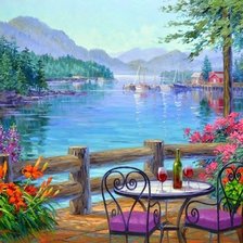 Схема вышивки «Пейзаж»