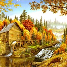 Схема вышивки «У реки»