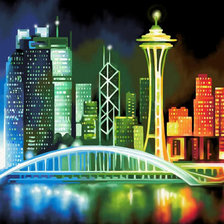 Схема вышивки «Город»