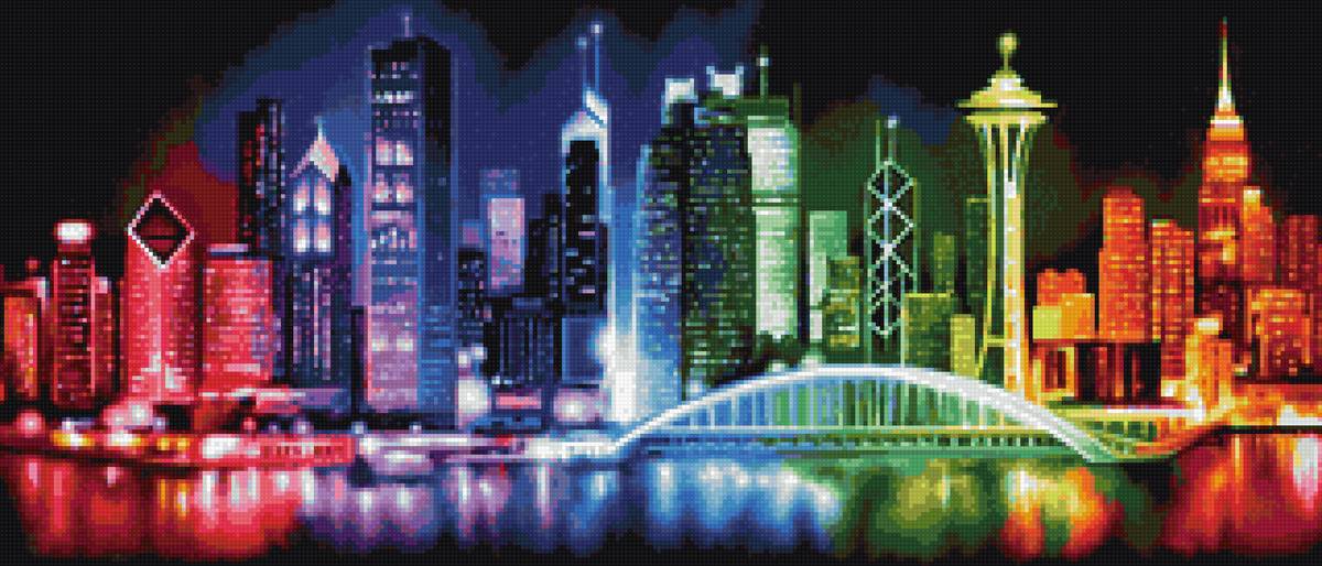 Город - неоновый город - предпросмотр