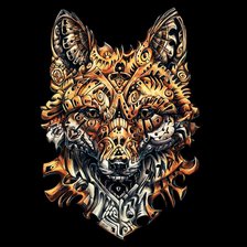 Схема вышивки «лиса»