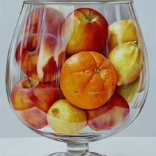 Схема вышивки «Бокал фруктов»