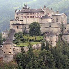 Схема вышивки «замок Австрии Festung Hohenwerfen (светлый,обрезка)»