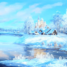 Схема вышивки «Зима»