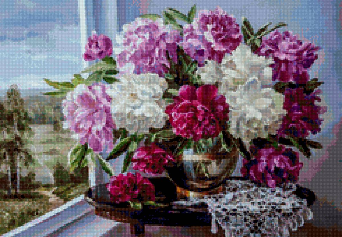 Букет пионов - цветы, пионы, букет - предпросмотр