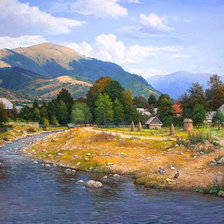 Схема вышивки «Горная речка»