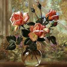 Схема вышивки «Розы»