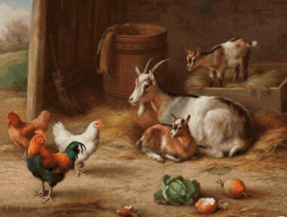 En el granero - paisaje - предпросмотр