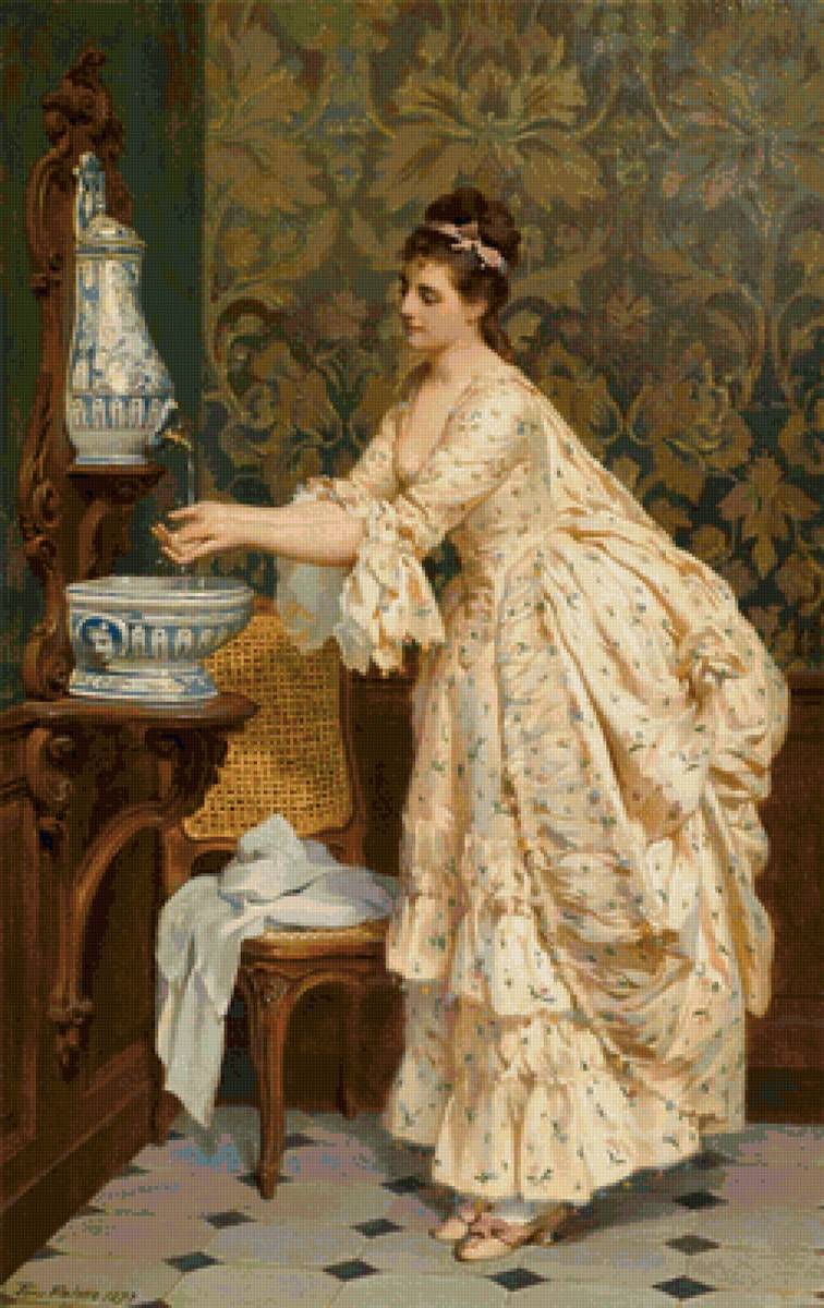 утренний туалет - картина - предпросмотр