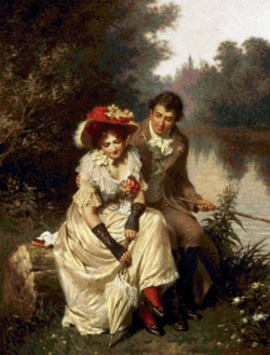 на рыбалке - картина - предпросмотр