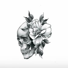 Схема вышивки «Очаровательный череп»