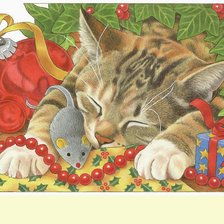 Схема вышивки «кот»