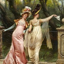 Схема вышивки «у ограды»